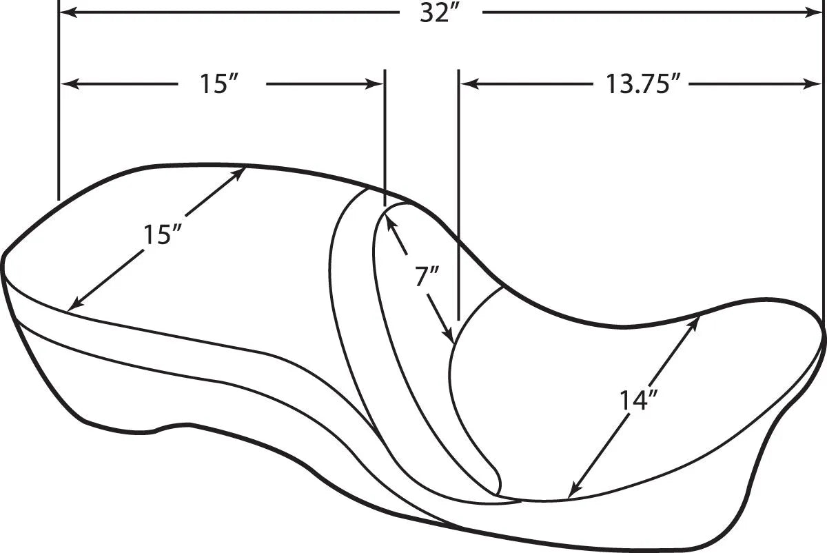 Drag Specialties Large Touring Seat - For Harley Davidson