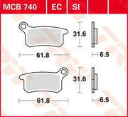 Trw Si Series Sinter-Offroad-Bremsbeläge - Vorne & Hinten