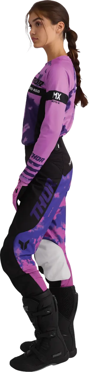 Thor Women's Launchmode Bleach Jersey - Black/Purple/White