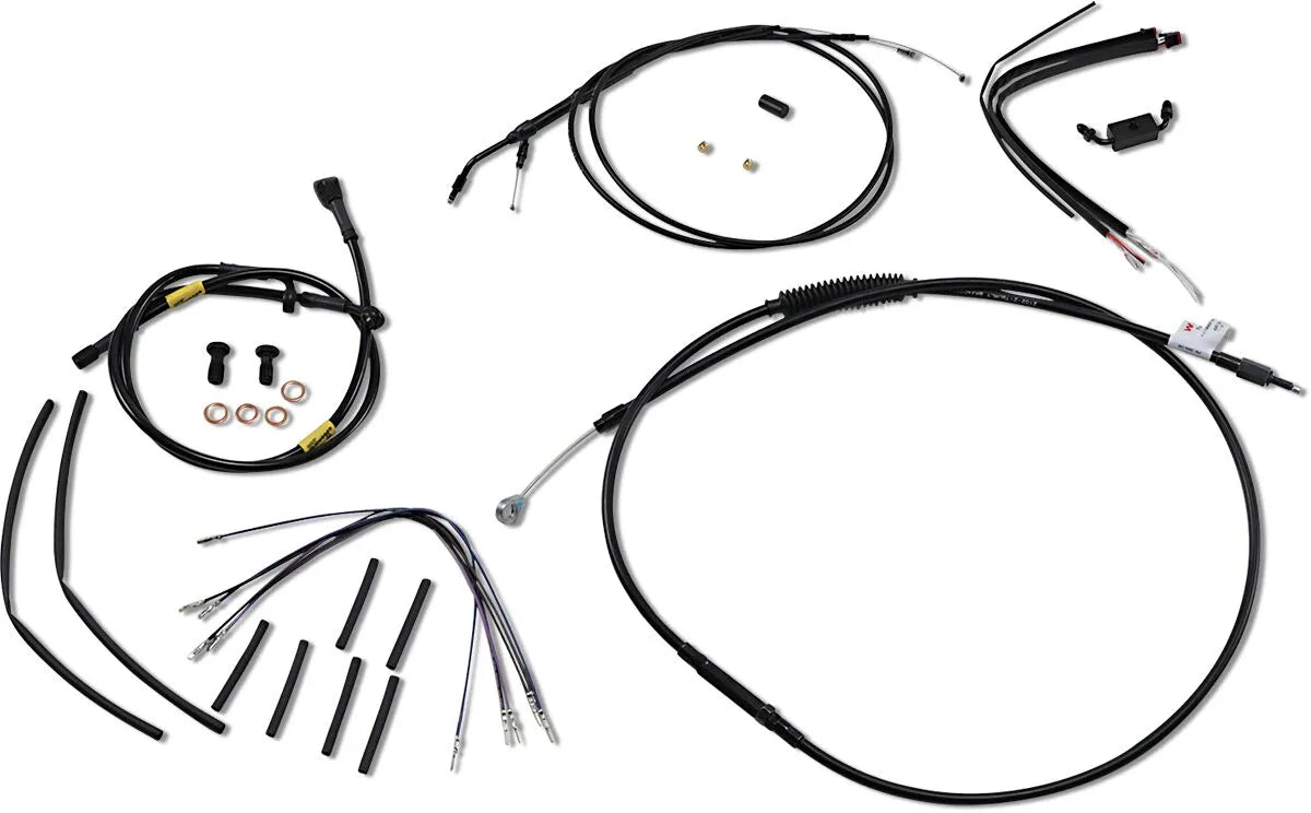 Burly Brand Handlebar Cable & Brake Line Kit for Wide Glide