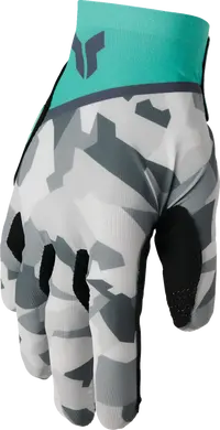 Thor Women's Sportmode Shadow Gloves - Black/Gray/Teal/White