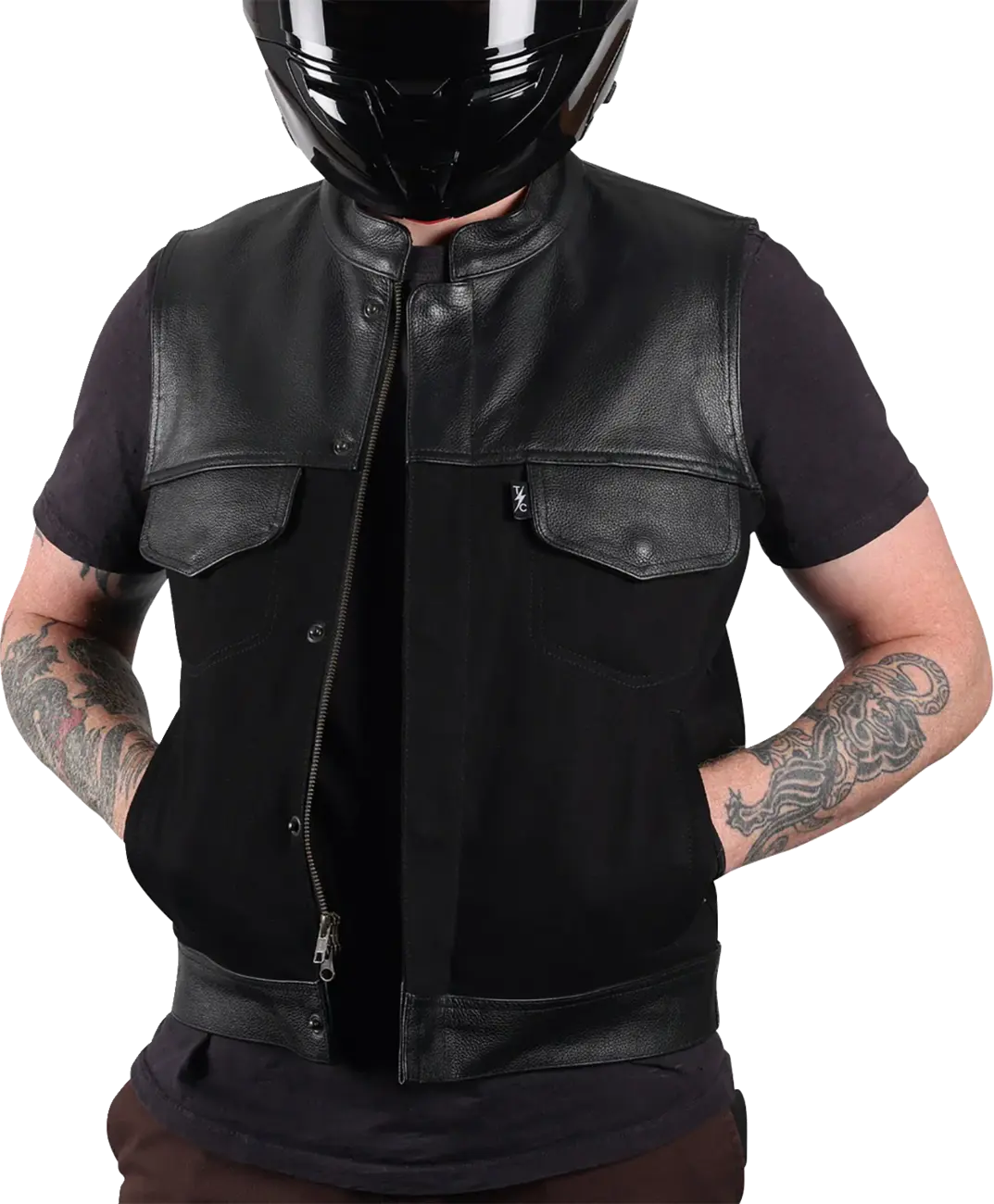 Thrashin Supply Co - Kanan Leather Denim Riding Vest
