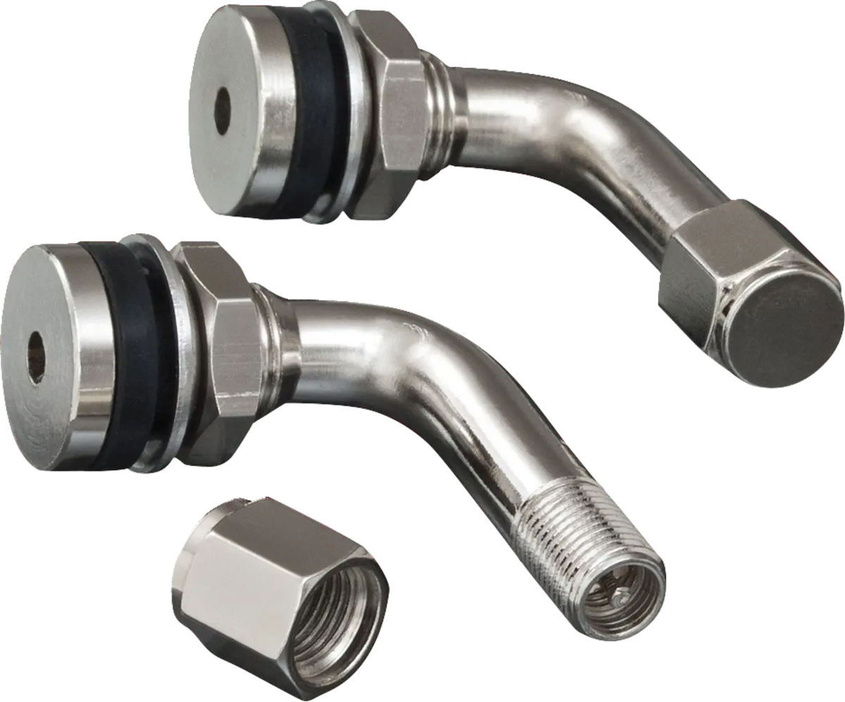 Show Chrome 90° Valve Stem Silver Nickel 0.453" Hole