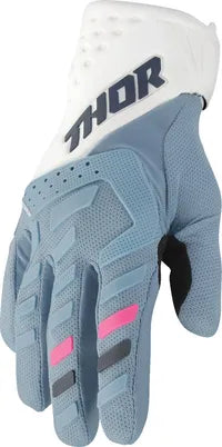 Thor Women's Spectrum Mx Gloves - White/Starlight Blue