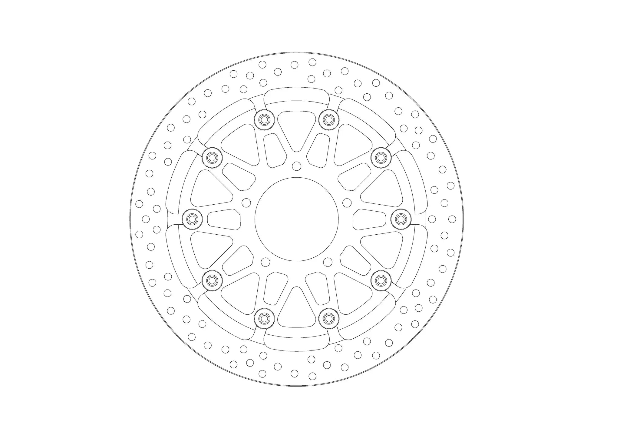 Moto-master Halo T-floater Brake Rotor 320mm - Front
