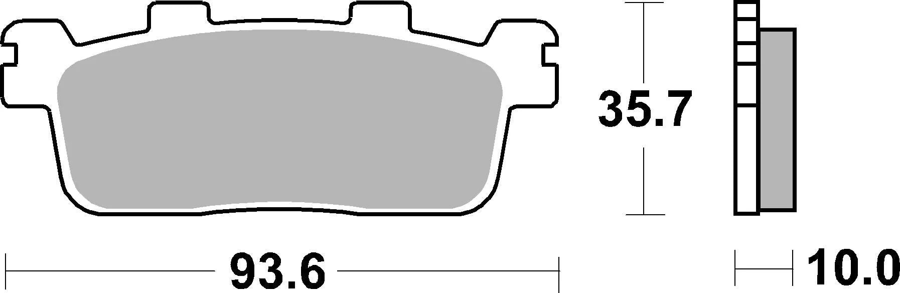 SBS MS Scooter Maxi Sinter Bremsbeläge - Hinten