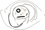 La Choppers Complete Stainless Braided Cable/Brake Line Kit for