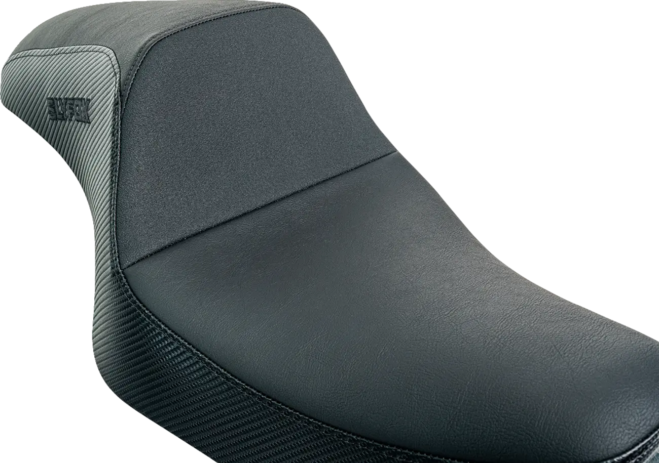 Slyfox Drifter Seat - Black Vinyl - For Harley Davidson