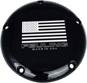 Feuling Parts American Flag Logo Derby Cover for 5-Hole Primary
