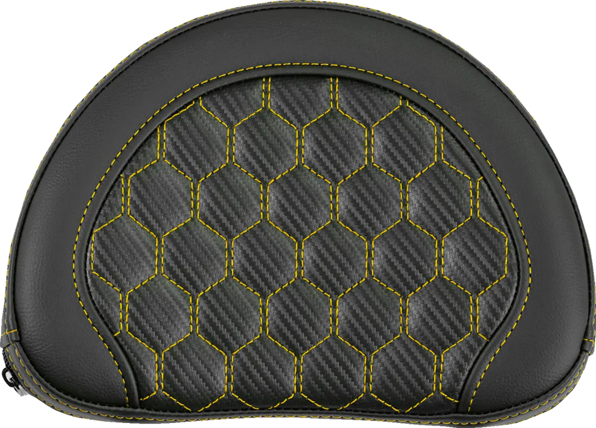 Saddlemen Contoured Sissy Bar Pad High Comfort Gold Stitch