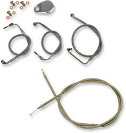 LA CHOPPERS Standard Stainless Braided Cable Kit for Ape Hangers