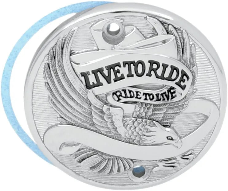 Drag Specialties Live To Ride Points Cover - Black/chrome