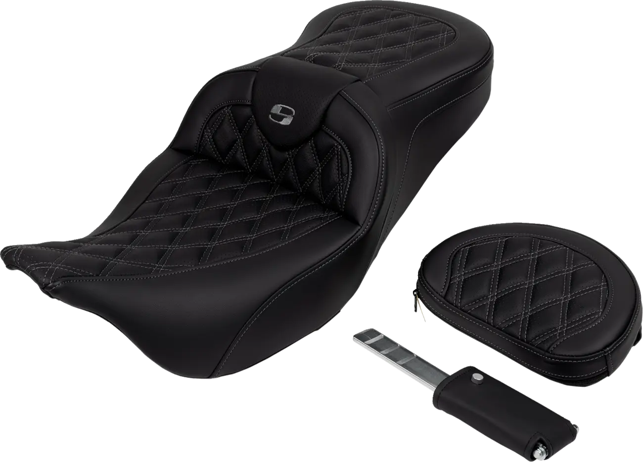 Saddlemen Roadsofa Lattice Stitch Seat - For Harley Davidson