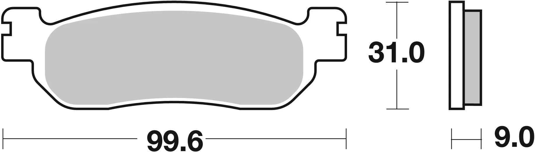 Sbs Ms Scooter Maxi Sintered Bremsbeläge - Hinten