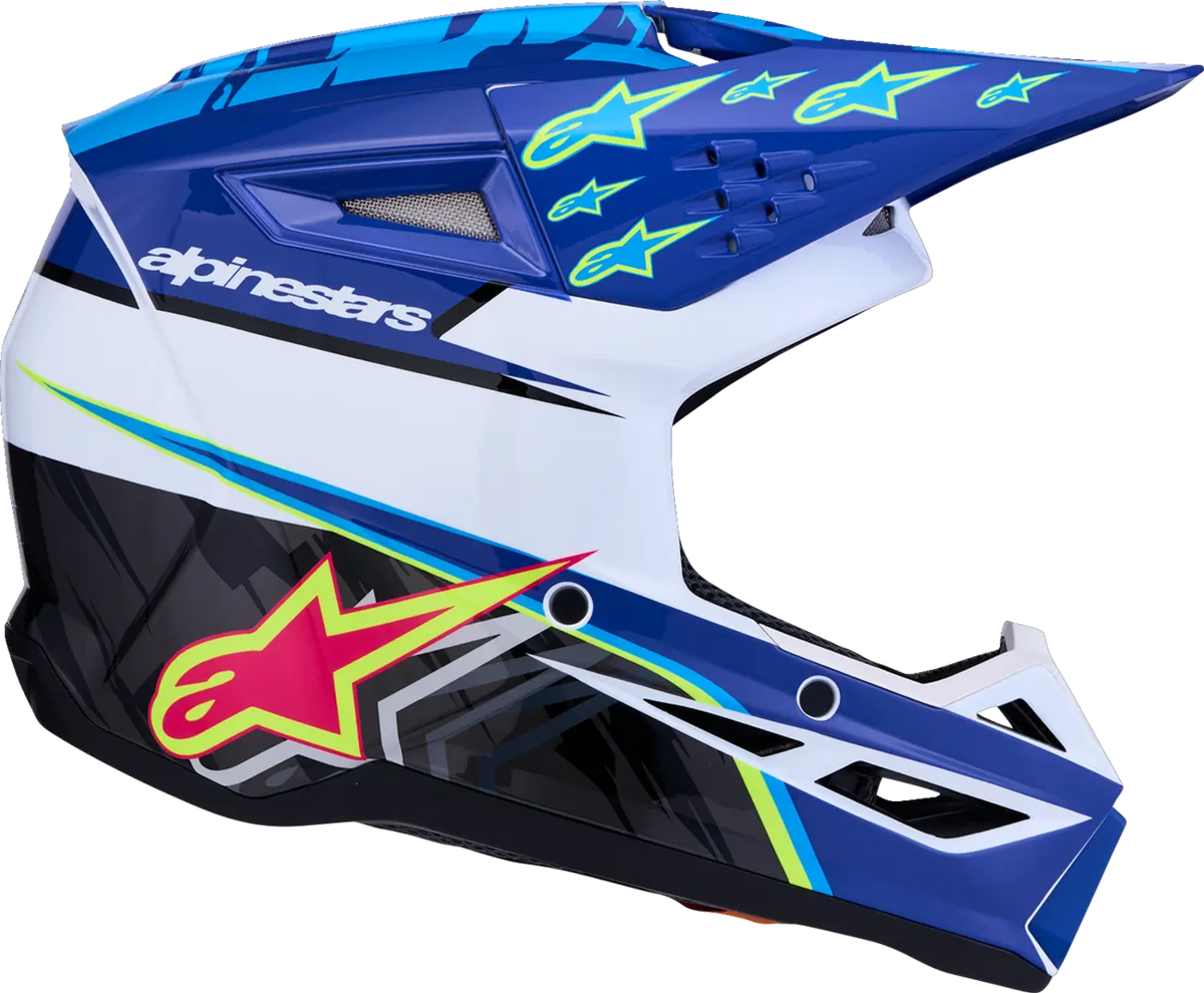 Alpinestars SM3 Falcon Youth Helmet Blue/Black/Pink Yellow
