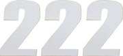 Moose Offroad Vinyl Race Numbers 6" White 3-pack