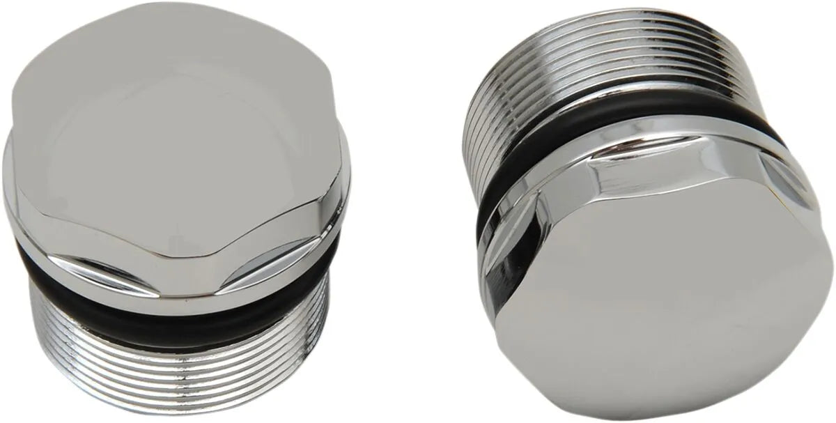 Drag Specialties Chrome Fork Tube Plugs And Caps For 39mm Forks
