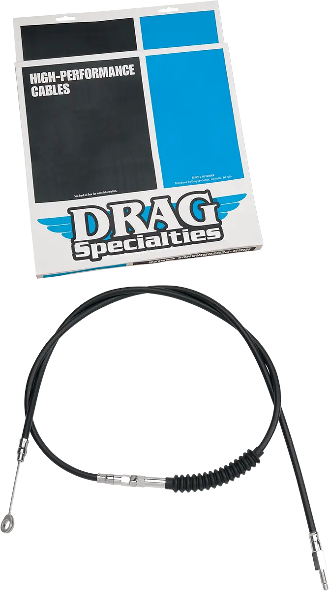 Drag Specialties Hocheffizientes Kupplungsseil aus schwarzem Vinyl