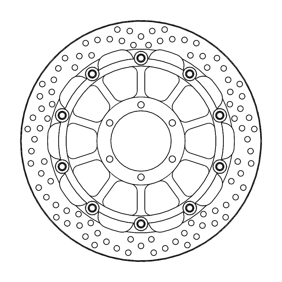 Moto-master Halo Series Floating Racing Rotor 320mm - Vorne