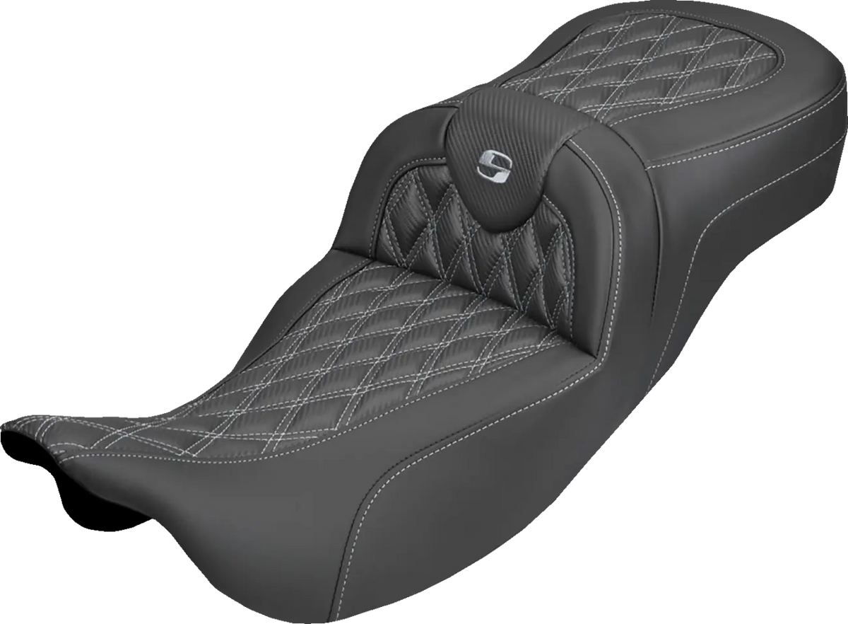 Saddlemen Roadsofa Carbon Fiber Seat Silver Stitch