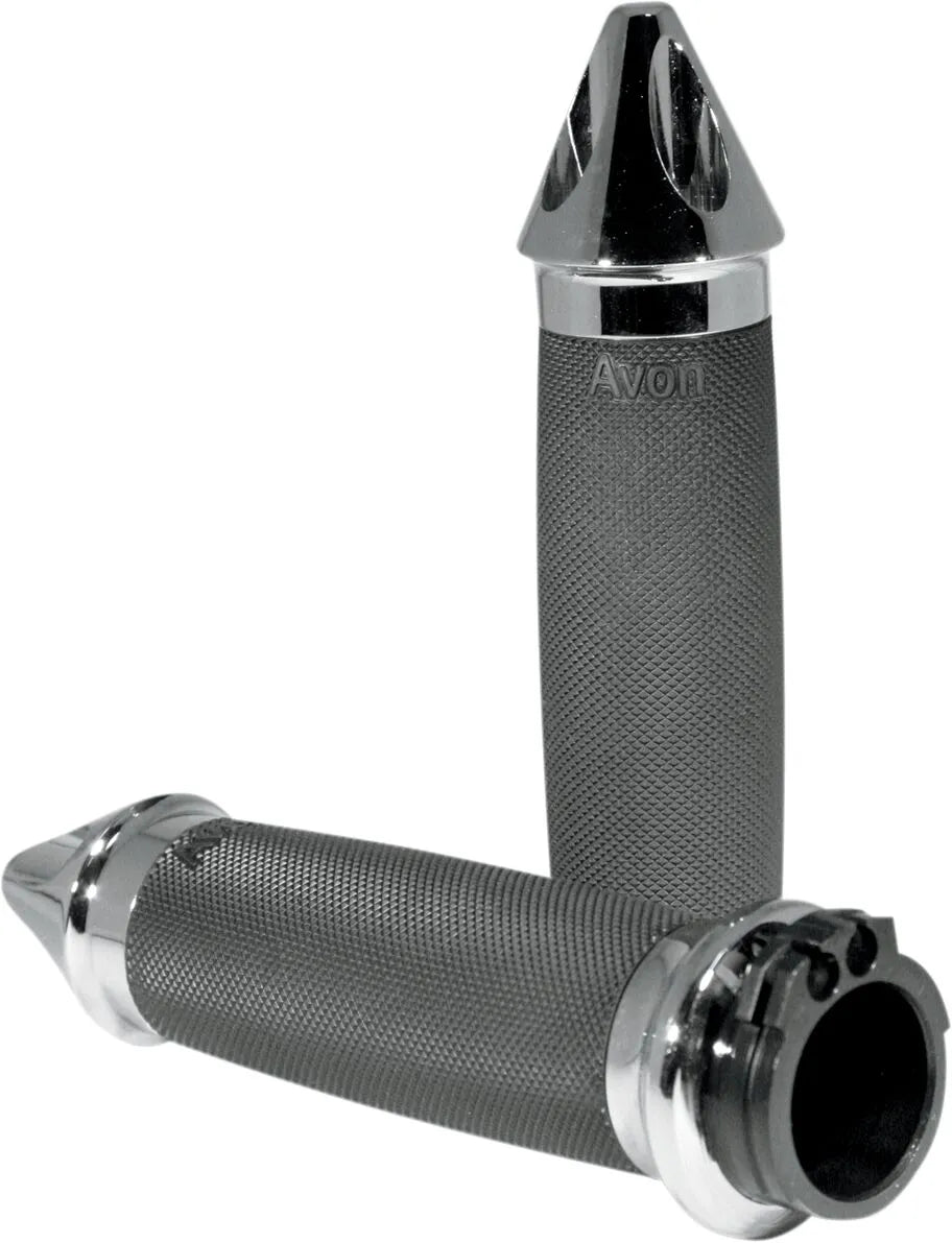 Avon Grips Custom Spike End Grips Chrome