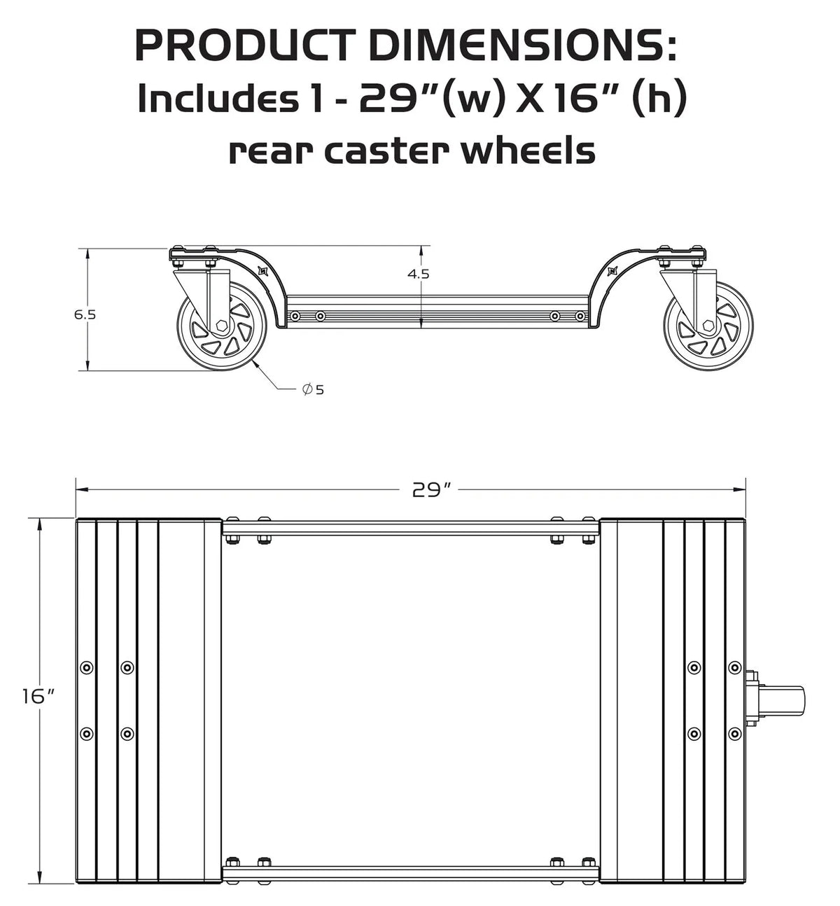 Caliber Trax Wheels 2.0 Rear Track Dolly