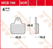 Trw Scr Series Sintermetall-Rennbremsbeläge