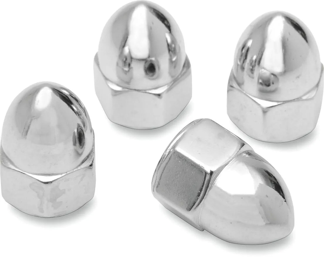 Drag Specialties Chrome Acorn Nuts 1/4-28 SAE 5-Pack