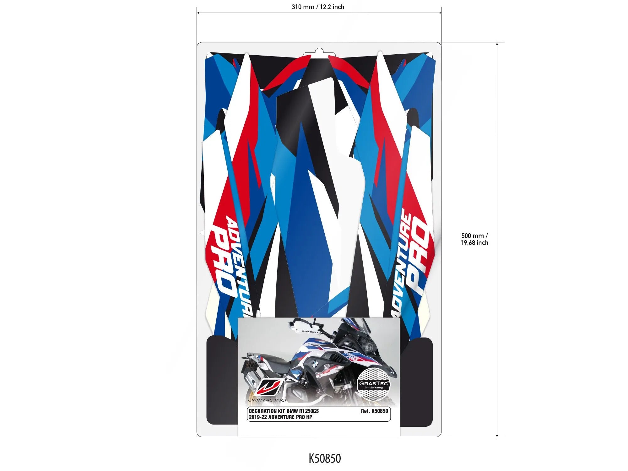 Uniracing Decal Kit For Bmw - Blue/white Vinyl