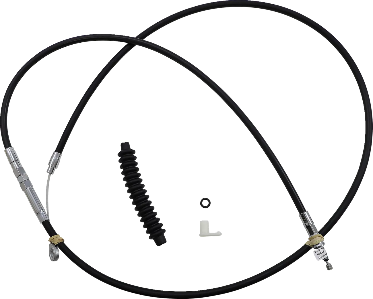 Drag Specialties Hocheffizientes Kupplungsseil aus schwarzem Vinyl