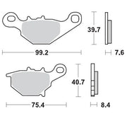 Moto-master Racing Bremsbeläge Offroad Sintermetall - Hinten