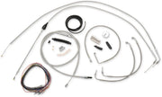 LA CHOPPERS Complete Stainless Braided Cable Kit for 12"-14" Bars