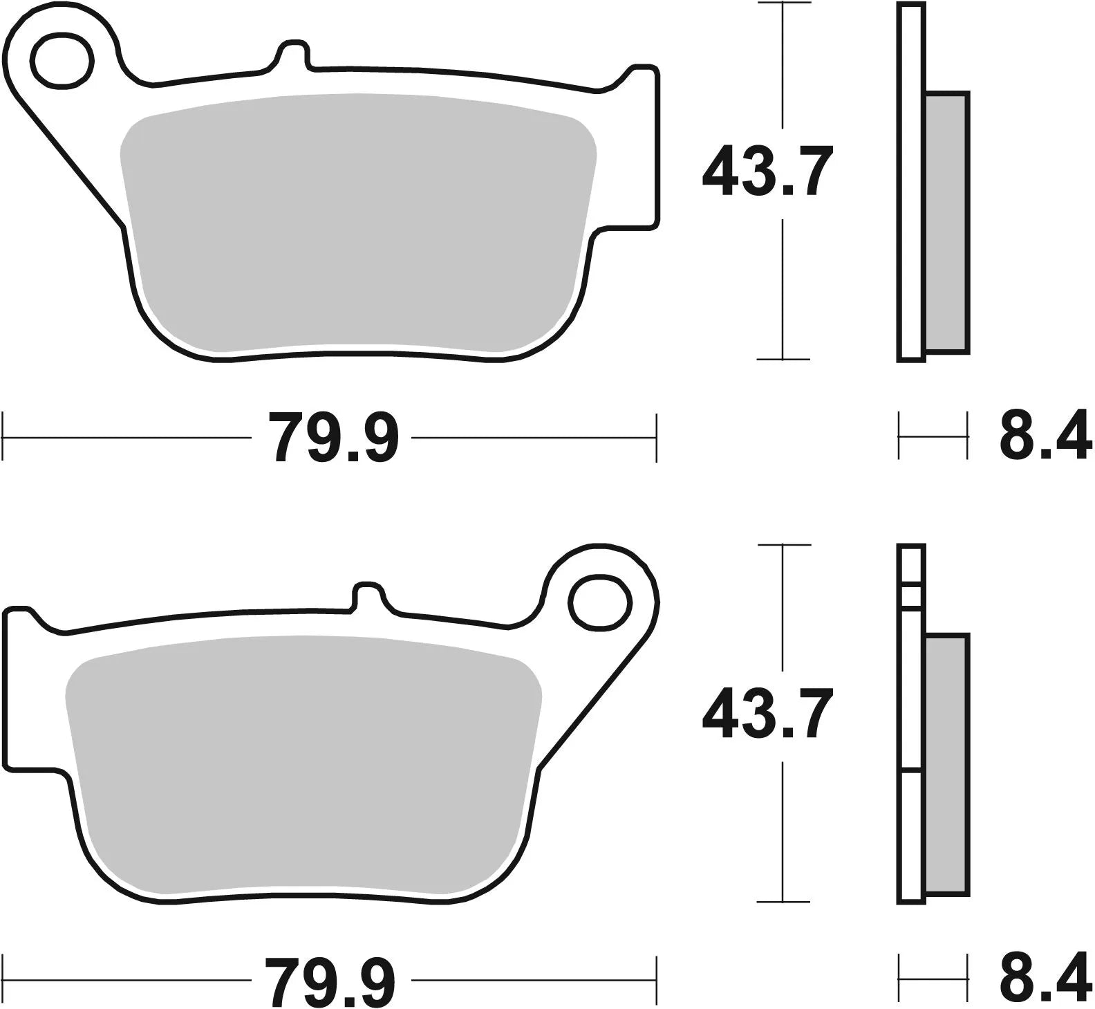 Sbs Ms Scooter Maxi Sintered Bremsbeläge - Hinten