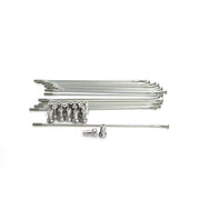 Kite 19" Front Silver Spoke Nipple Kit 16-Piece