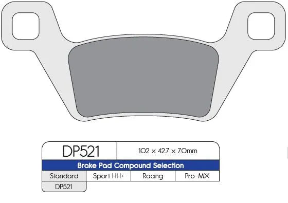 DP Brakes Standard Sintermetall Bremsbeläge - Hinten