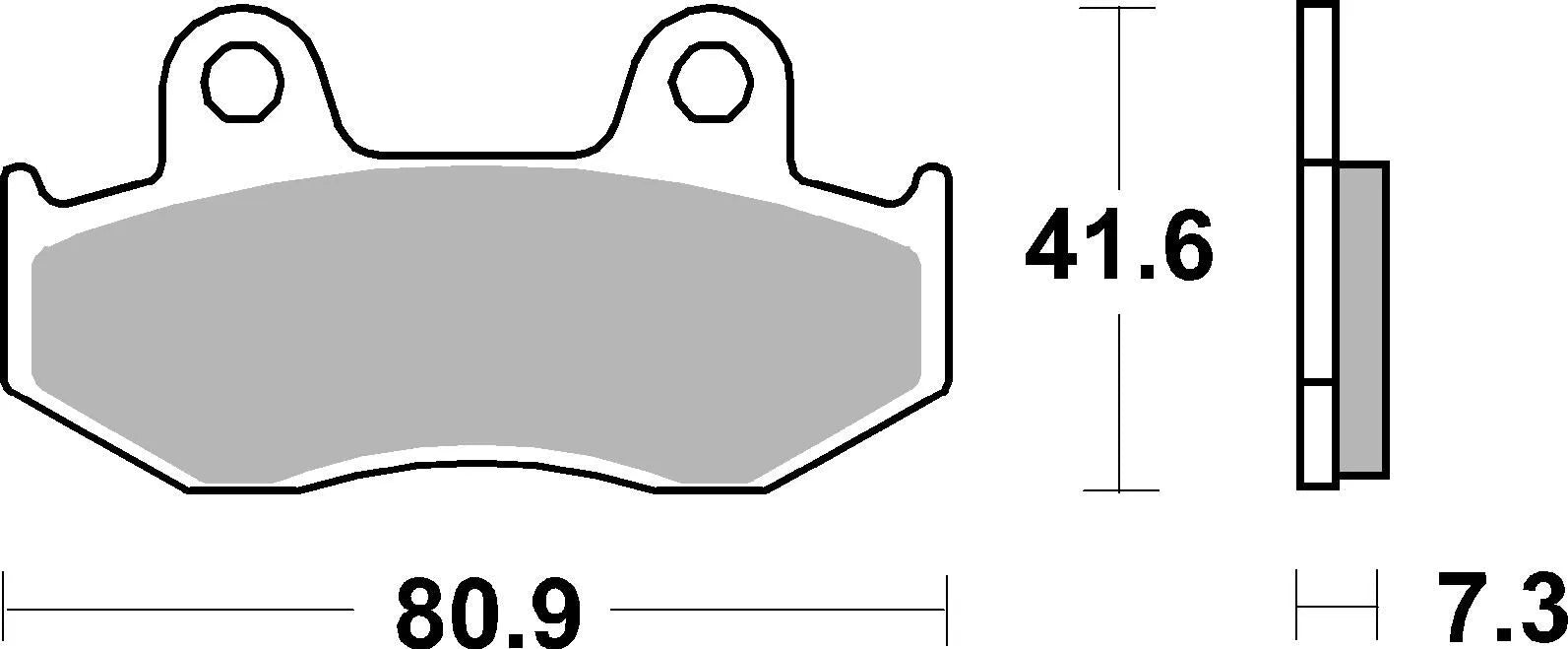 Sbs Ms Scooter Maxi Sinter Bremsbeläge Satz - Vorne & Hinten