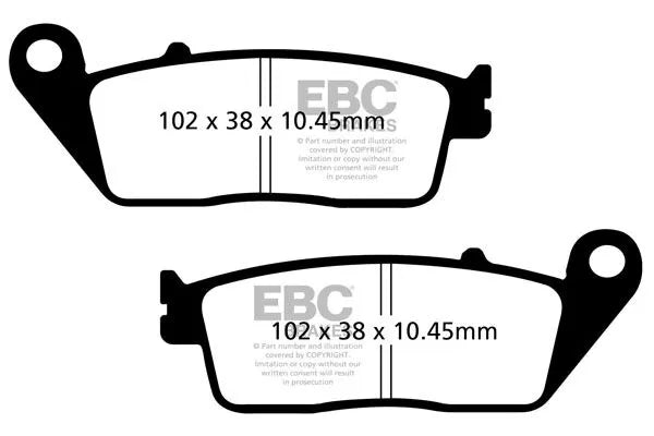 Ebc Sfa Series Organic Scooter Brake Pads