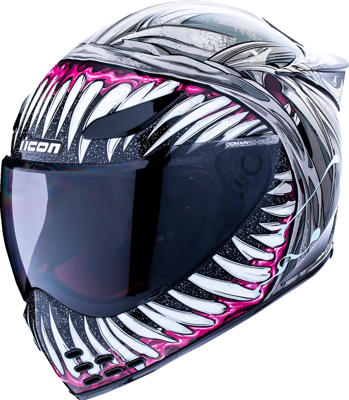 Icon Domain Grand Maw Full Face Helmet - Gray
