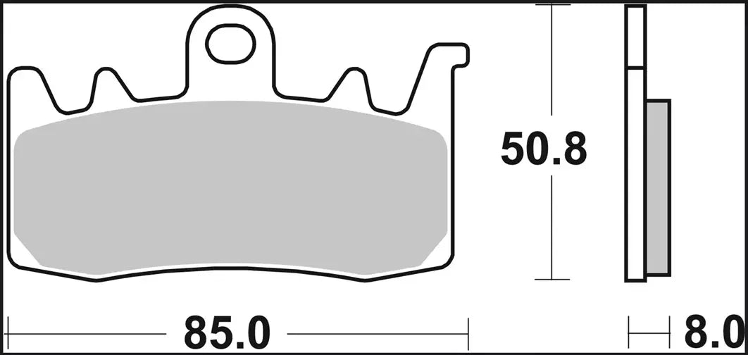 Brembo La Sinter-Vorderrad-Bremsbeläge für Straßenmotorräder