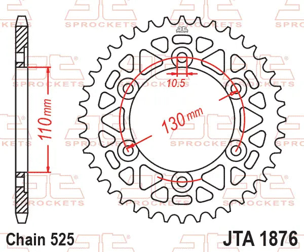 Jt Sprockets RaceLite Rear Sprocket for 525 Chain