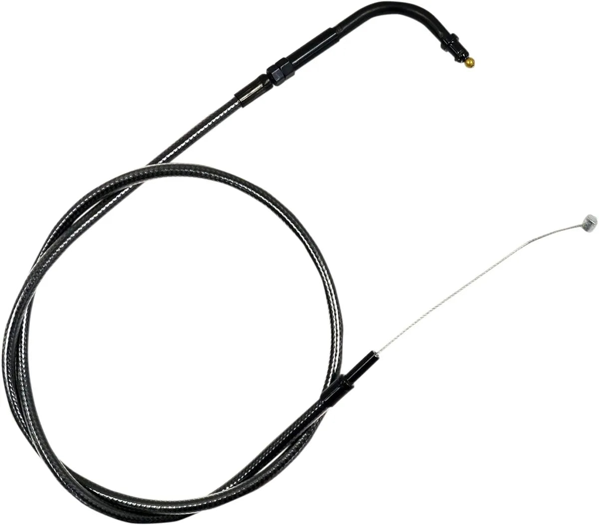 La Choppers Midnight Braided Throttle Cable for Handlebars