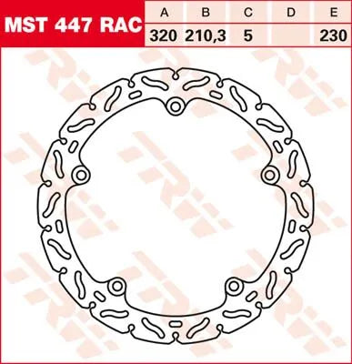 Trw Konturierte Feste Bremsscheibe Für Motorräder & Roller - Front