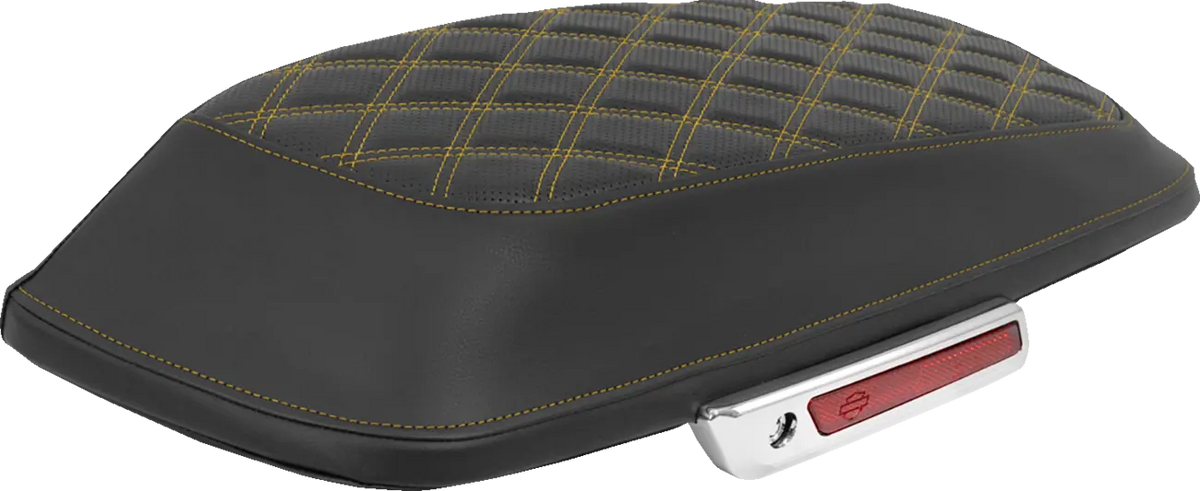 Saddlemen RoadSofa Lattice Stitch Saddlebag Lid Covers Black Gold