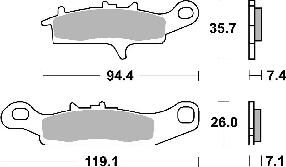 SBS Si Offroad Sinter Bremsbeläge - Vorne