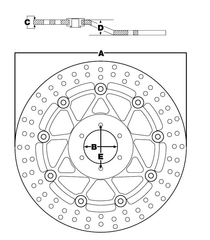 Trw Round Fixed Brake Rotor 305mm - Front