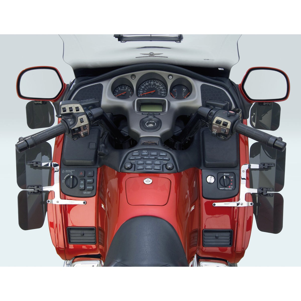 National Cycle mirror mount wing deflectors dark tint