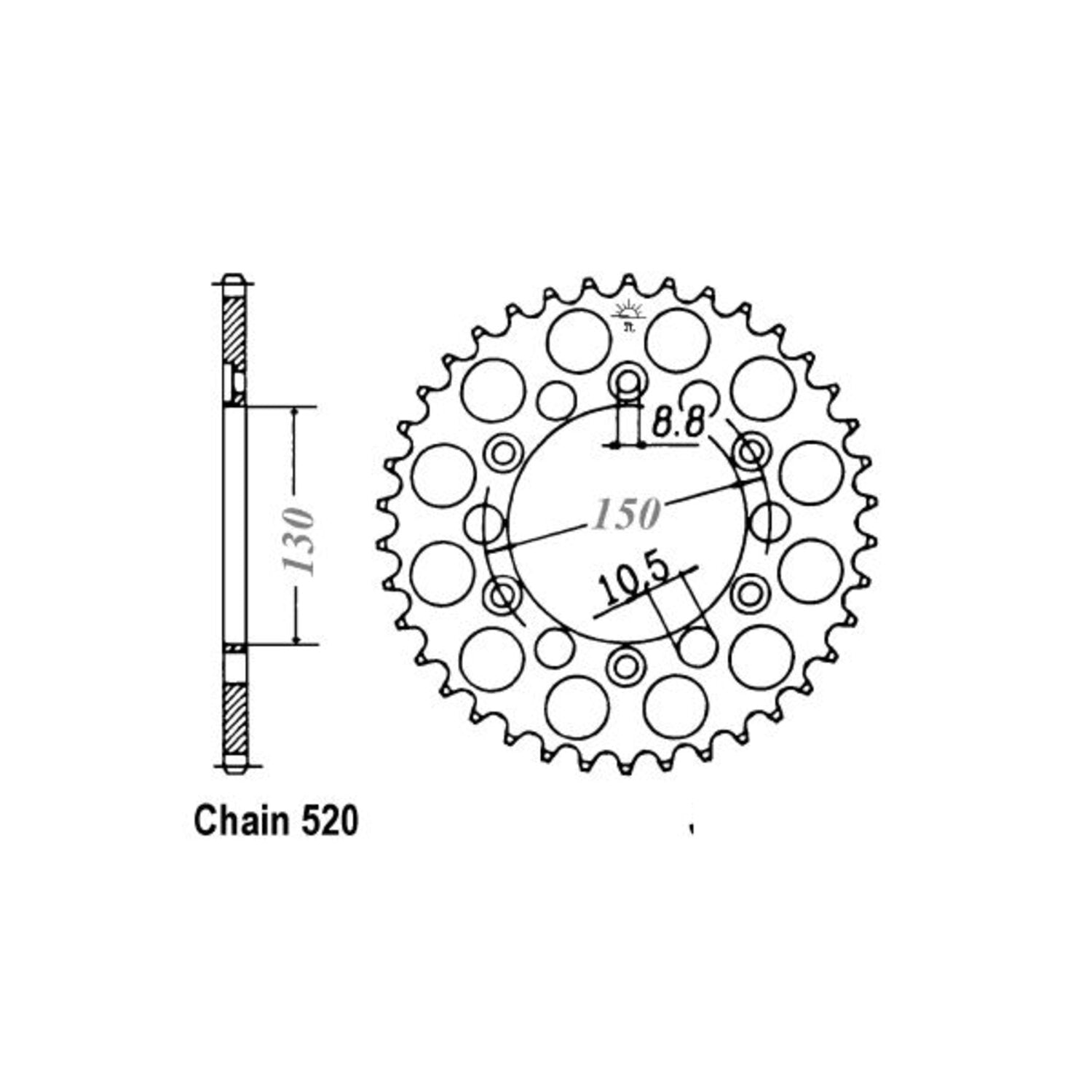JT Sprockets Rear Sprocket 245/305.47