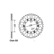 JT Sprockets Rear Sprocket 245/251.39