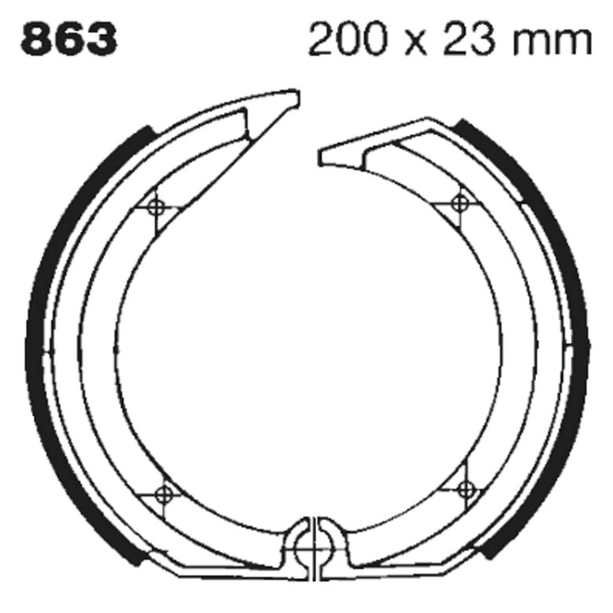 EBC plain brake shoes