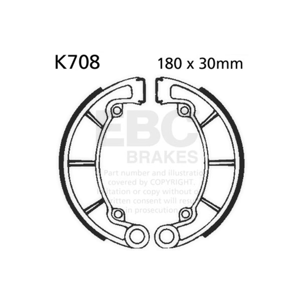 EBC plain brake shoes
